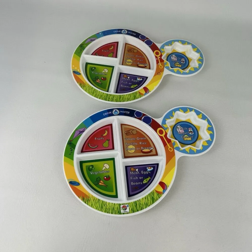 Fresh Baby Kids Food Group Section My Plates Divided Healthy Portion Control